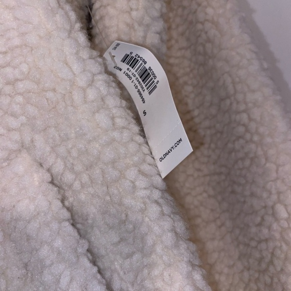 NWT Sherpa Moto Jacket white - Picture 5 of 7